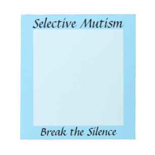 Bloc-note Mutisme Sélectif Briser le Silence