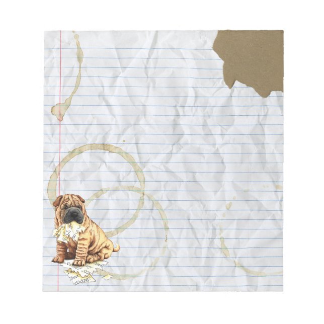 Bloc-note My Chinese Shar-Pei Mange Mon Plan De Leçon (Devant)