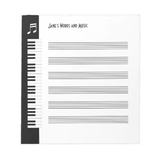 Bloc-note My Music - Musiciens Impromptu Notepad (S)