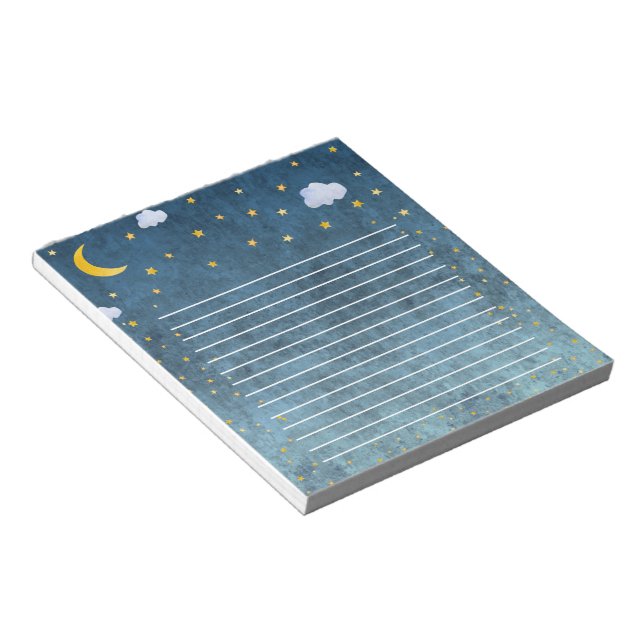 Bloc-note Mystic Galaxy Moon And Stars Night Time Notebook (Incliné)