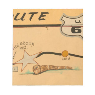 Bloc-note NA, États-Unis, Arizona, Holbrook Route 66 fresque