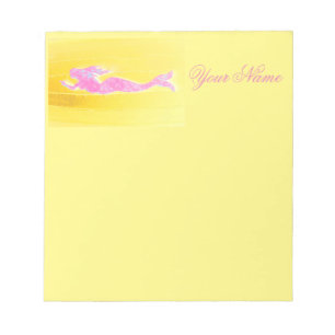 Bloc-note nage sous-marine rose merisier