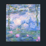 Bloc-note Nappes D'Eau<br><div class="desc">Water Lilies est une série de plus de 200 peintures à l'huile réalisées par l'impressionniste Claude Monet français. Ce tableau,  achevé en 1919,  présente des tons bleu et rose.</div>