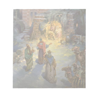 Bloc-note Nativité de Noël Vintage avec Magi Visite
