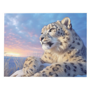 Bloc-note Nature animale léopard des neiges Sauvage majestue