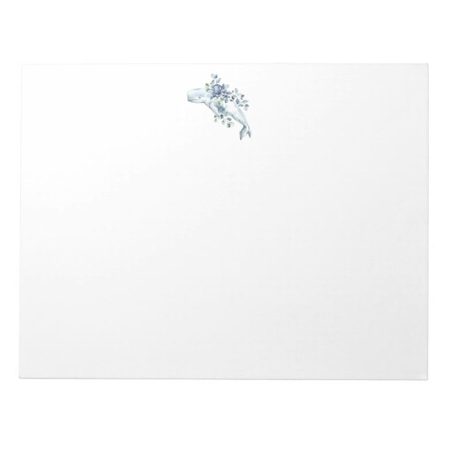 Bloc-note Nautical Ocean Whale Starfish Stationary Paper (Devant)