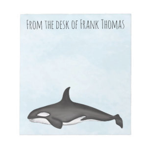 Bloc-note Nautique Stylo Nature Simple Orca Whale