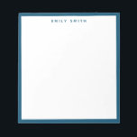 Bloc-note Navy Blue Simple Modern<br><div class="desc">Navy Blue Simple Modern Professional Border Notepad</div>