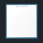 Bloc-note Navy Blue Simple Modern<br><div class="desc">Navy Blue Simple Modern Professional Border Notepad</div>