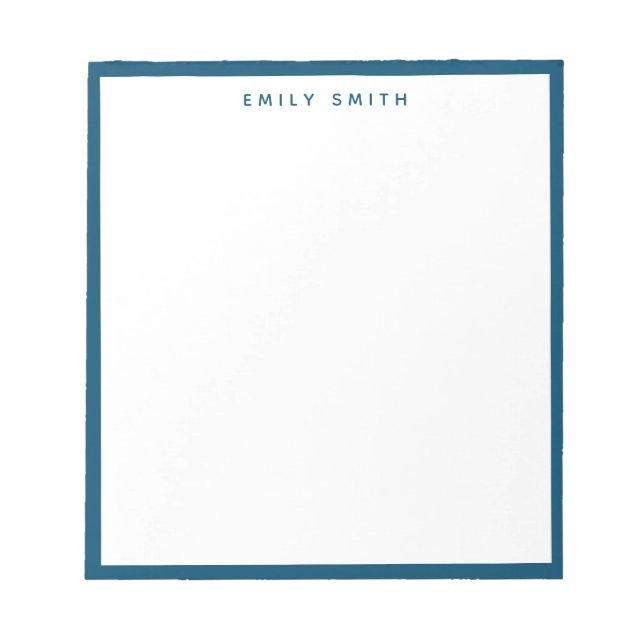 Bloc-note Navy Blue Simple Modern (Devant)