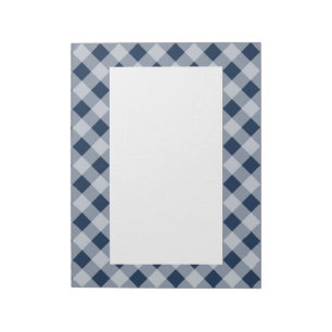 Bloc-note Navy Gingham Notepad