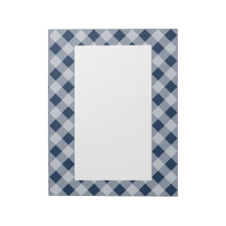 Bloc-note Navy Gingham Notepad