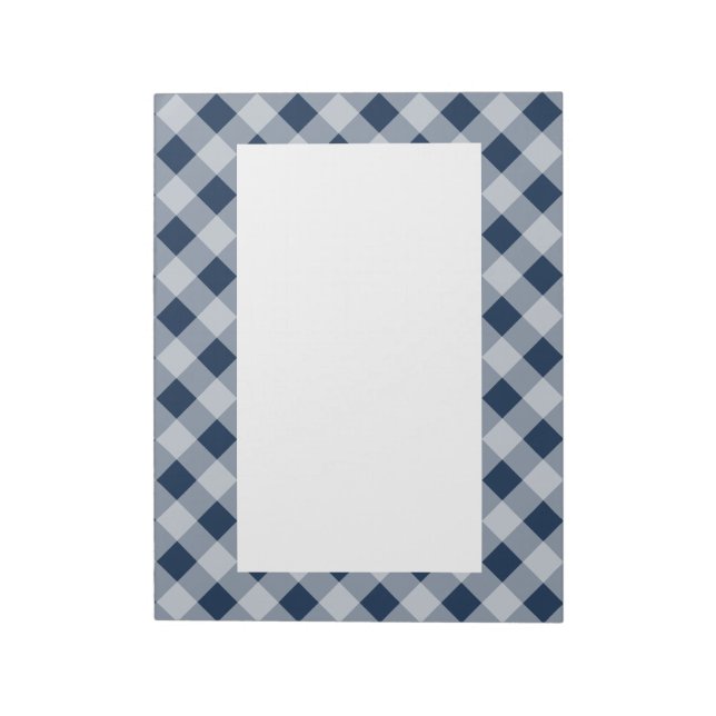 Bloc-note Navy Gingham Notepad (Tourné)