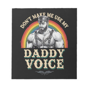 Bloc-note Ne me forcez pas à utiliser ma voix de papa Gay LG
