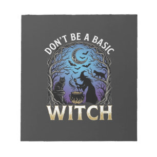 Bloc-note Ne Soyez Sorcière De Base Pot De Halloween Chats N