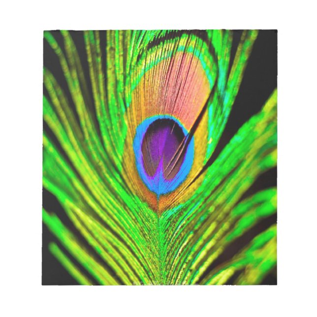 Bloc-note Neon Colors Peacock Feather (Devant)