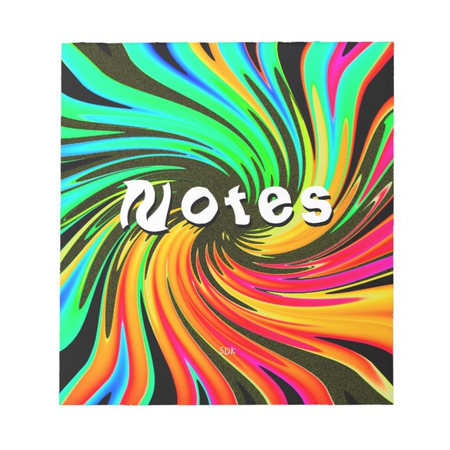 Bloc-note Neon Whirlpool Galaxy (Devant)