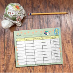 Bloc-note Nerdy Duckkking Kid Spring Book Log avec des notes<br><div class="desc">Un bloc-notes amusant à lire au printemps pour enfant avec un canard jaune nerveux. Les élèves peuvent remplir des informations sur leur lecture (titre du livre, auteur, etc.) et colorier les étoiles correspondant à leur note pour le livre ou les pages du livre qu'ils viennent de lire ce jour-là. ©...</div>