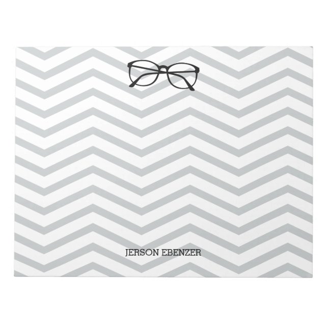 Bloc-note Nerdy Geekery Personnalisé Chevron (Devant)