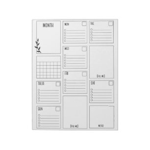 Bloc-note Nettoyer et minimiser chaque jour pour faire un pl