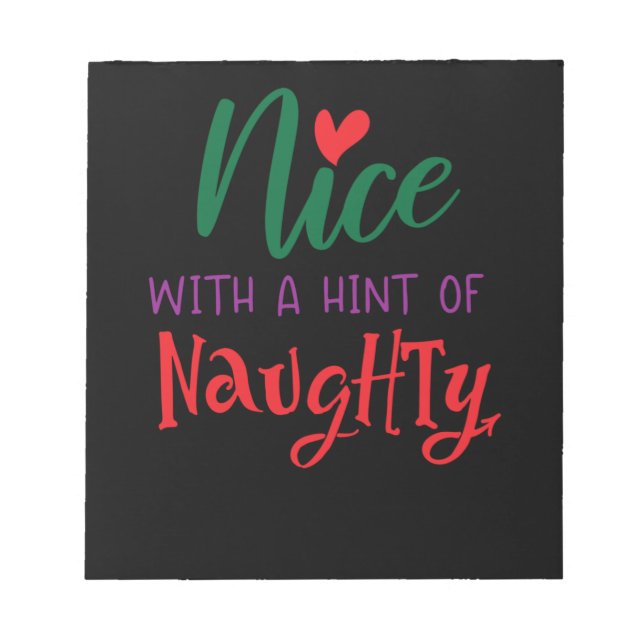 Bloc-note Nice with a hint of naughty (Devant)