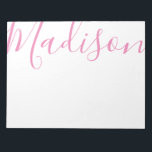 Bloc-note N'Importe Quelle Couleur - Nom De Script Grand Blo<br><div class="desc">PreppyPrint.com - Ajoutez votre touche personnalisée à ce bloc-notes. Cliquez sur "personnaliser", puis sur "customiser" pour modifier la couleur et la taille de la police afin de vous adapter à la bonne recherche pour votre nom. Transférez aussi ce design sur les produits de votre choix ! Veuillez visiter mon magasin...</div>