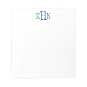 Bloc-note N'importe quelle couleur - Simple monogramme Bloc-