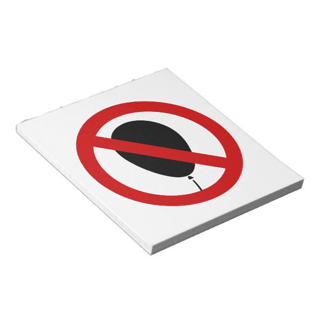 Bloc-note NO Balloon ⚠ Thai Sign ⚠ (Incliné)