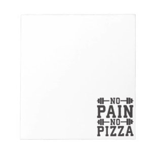 Bloc-note No Pain, No Pizza - Carbes - Amusant Entraînement