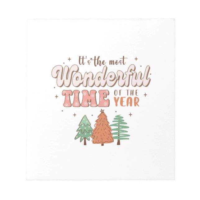 Bloc-note Noël C'Est Le Moment Le Plus Merveilleux De L'Anné (Devant)