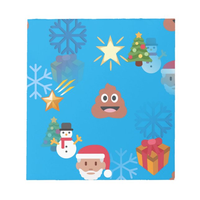 Bloc-note noël de poop émoji (Devant)