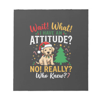 Bloc-note Noël drôle attitude chien vacances