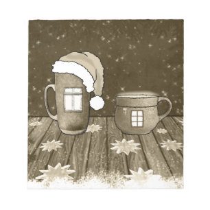 Bloc-note Noël Père Noël Art numérique Destin hivernal neige