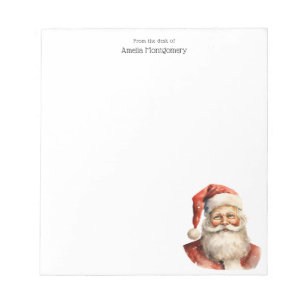 Bloc-note Noël rétro du Père Noël
