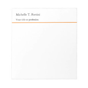 Bloc-note Noir Blanc Jaune Simple Minimaliste