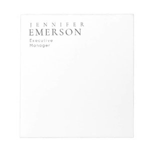 Bloc-note Noir blanc minimaliste moderne simple