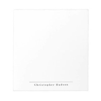 Bloc-note Noir Blanc Simple Uni Minimaliste
