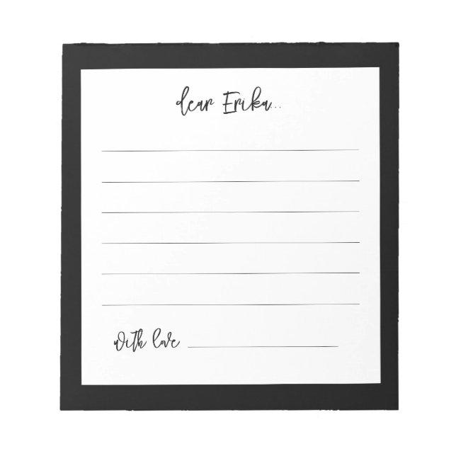 Bloc-note Noir contemporain Capsule de temps 1er anniversair (Devant)