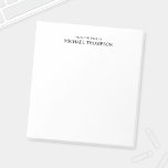 Bloc-note Noir et blanc professionnel<br><div class="desc">Le Bloc-notes professionnel est doté d'un nom et d'un texte personnalisés dans le style de police serif classique en noir sur un arrière - plan blanc.</div>