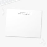 Bloc-note Noir et blanc professionnel<br><div class="desc">Le Bloc-notes professionnel dispose d'un nom personnalisé et d'un texte en noir classique serif style de police sur arrière - plan blanc.</div>