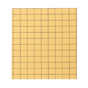 Bloc-note Noir et Jaune En vichy À damiers Motif