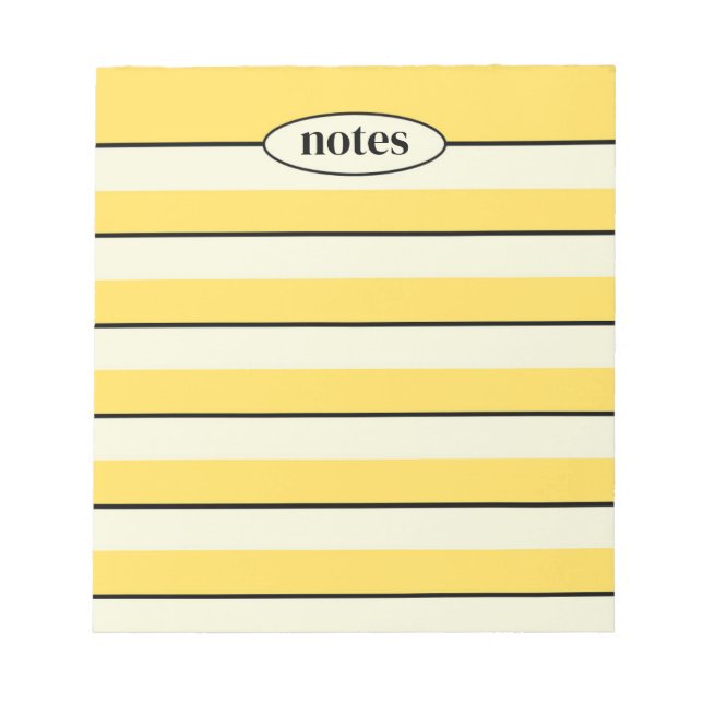 Bloc-note Noir et jaune Notes Gras & Stationery (Devant)