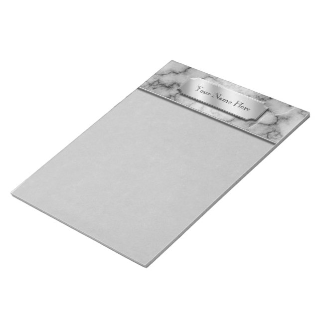 Bloc-note Noir et Marbre blanc (Incliné)