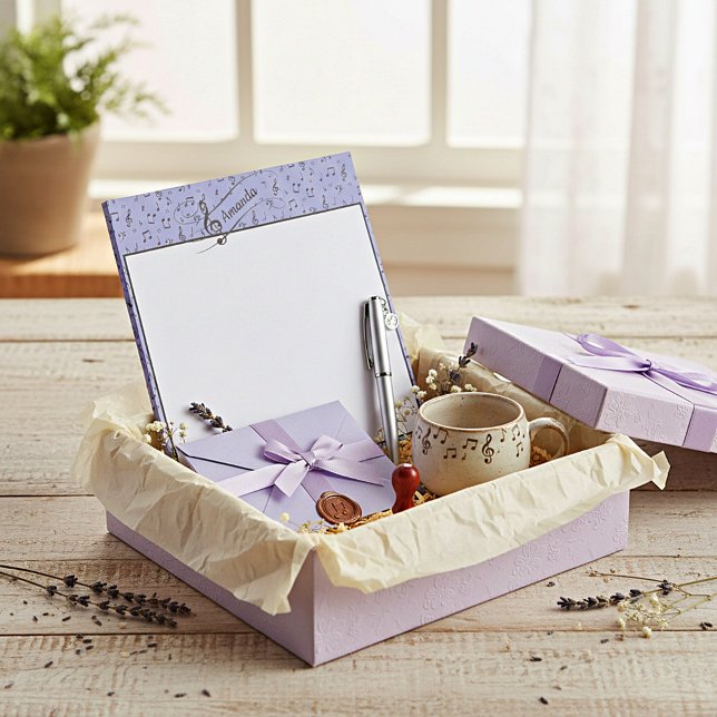 Bloc-note Noir et Musical Periwinkle personnalisé (Créateur téléchargé)