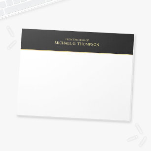 Bloc-note Noir et or professionnel