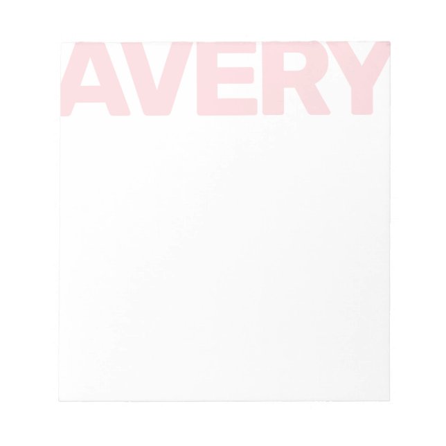 Bloc-note Nom de bloc Nom de couleur Personnalisé (Devant)