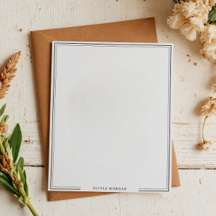 Bloc-note Nom de la frontière noire simple