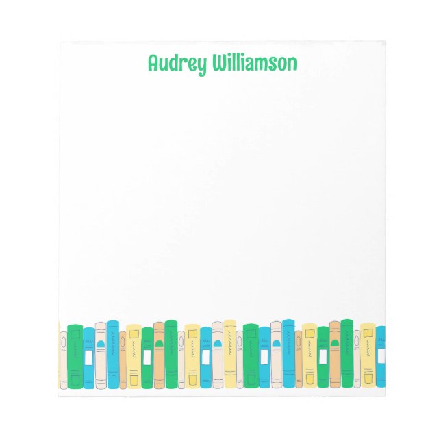 Bloc-note Nom de la librairie de l'amoureux du livre (Devant)