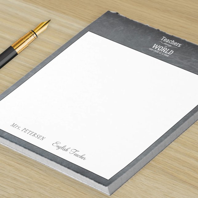 Bloc-note Nom de l'enseignant appréciation citation cadre ta (Créateur téléchargé)