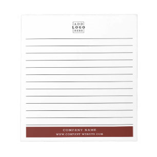 Bloc-note Nom de l'entreprise de logo commercial Bordure bor